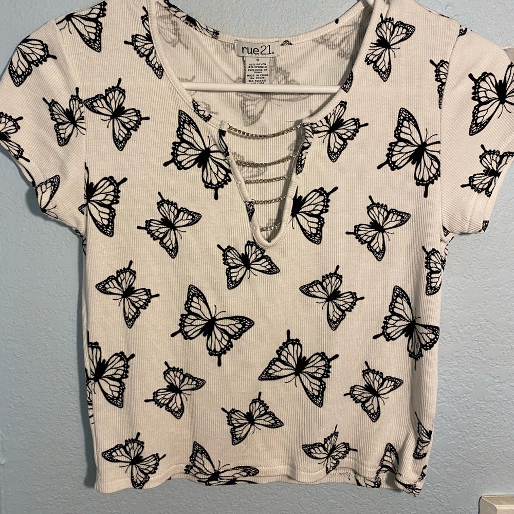 White Butterfly Top